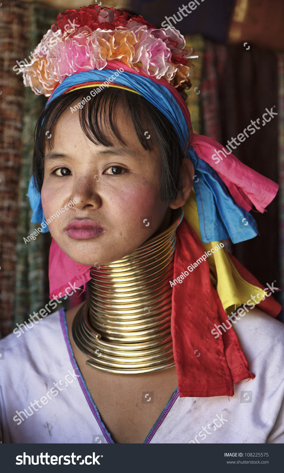 Thailand, Chiang Mai, Karen Long Neck Hill Tribe Village (Baan Tong ...