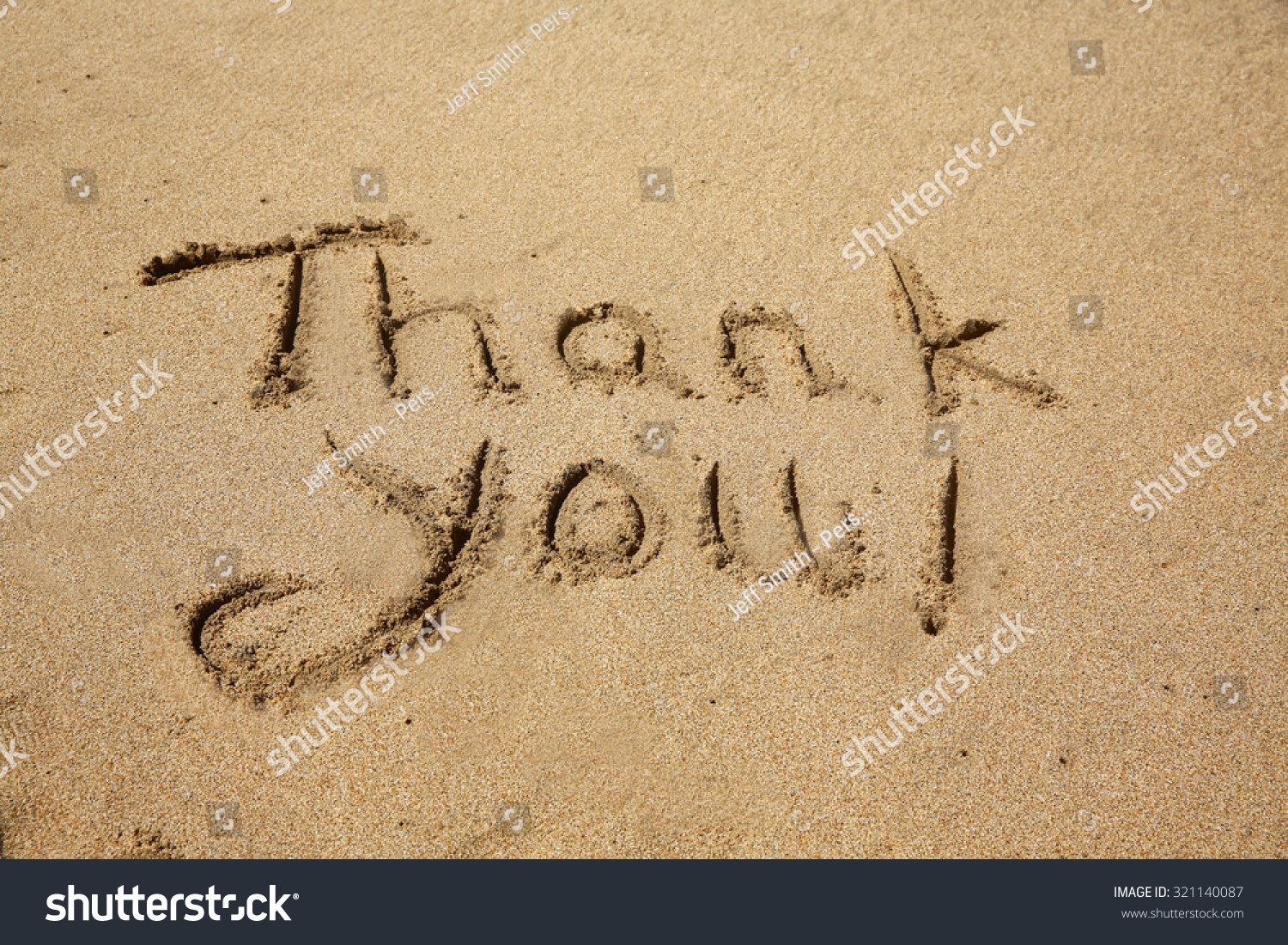 Thank You Message Written Sand Beach Stock Photo 321140087 | Shutterstock