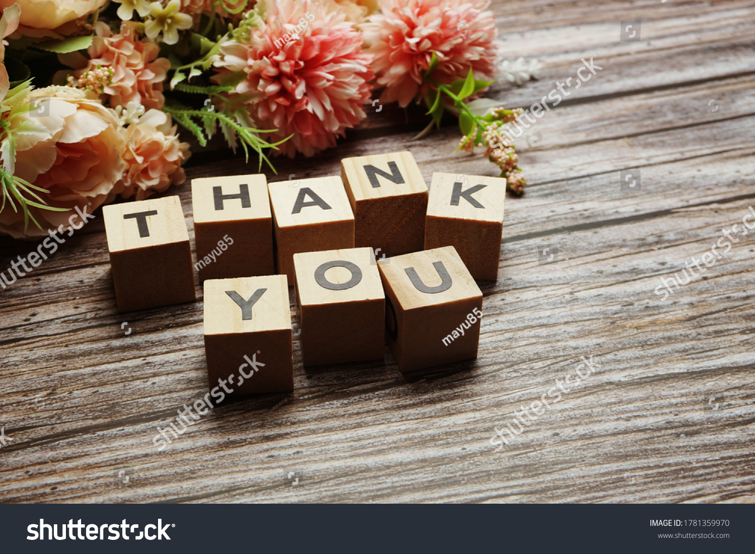 Thank You Alphabet Letters Space Copy Stock Photo 1781359970 | Shutterstock