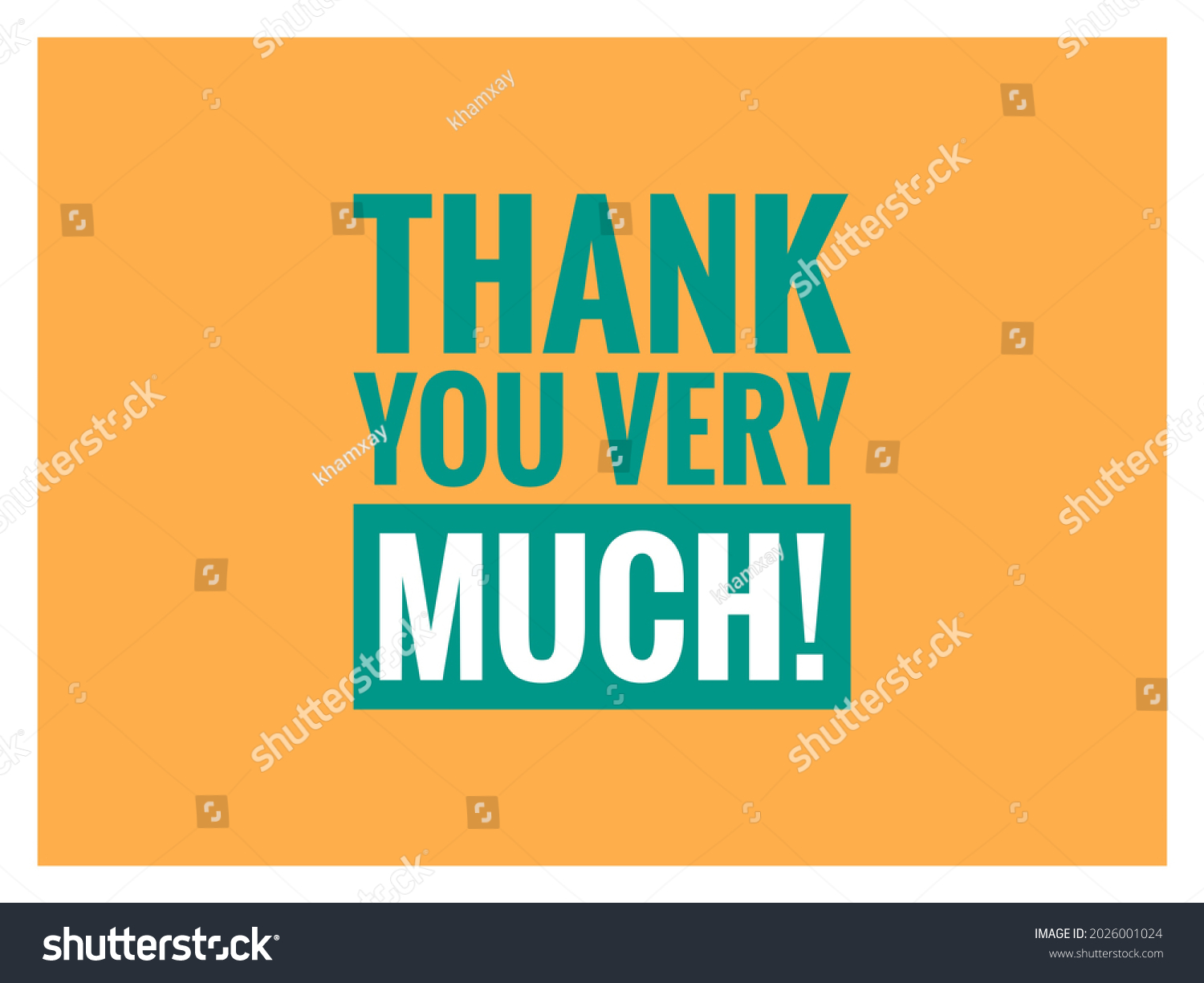 Thank You Card Design On Blue Stock Illustration 2026001024