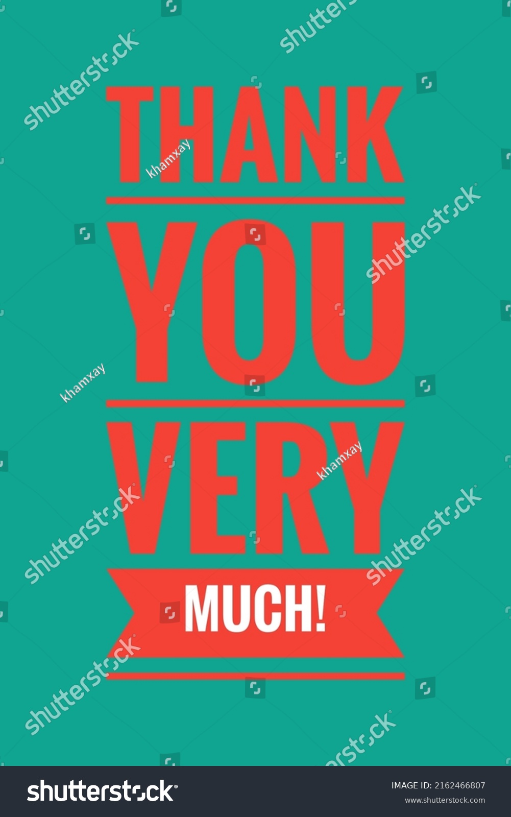 Thank You Card Design On Blue Stock Illustration 2162466807 | Shutterstock