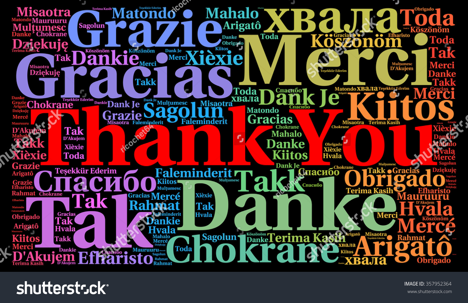 Thank You Illustration Word Cloud Different Stock Illustration ...