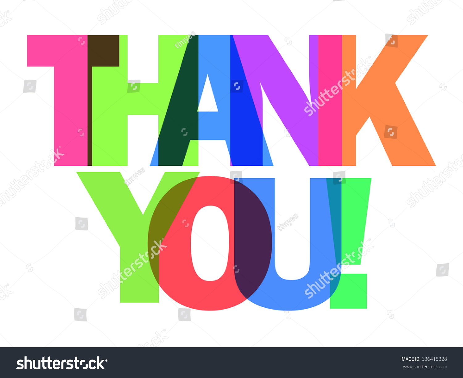 Thank You Colorful Letters Stock Illustration 636415328 | Shutterstock