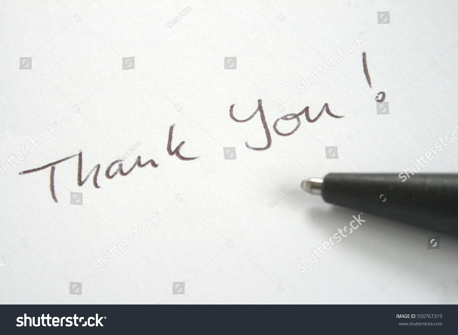 Thank You Note Written Ball Pen Stock Photo 550767319 | Shutterstock