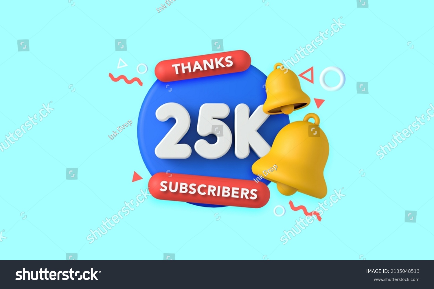 thank-you-25-thousand-subscribers-social-stock-illustration-2135048513