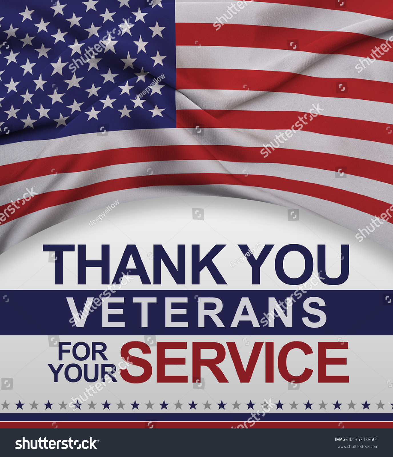 Thank You Veterans Your Service Post Stock Illustration