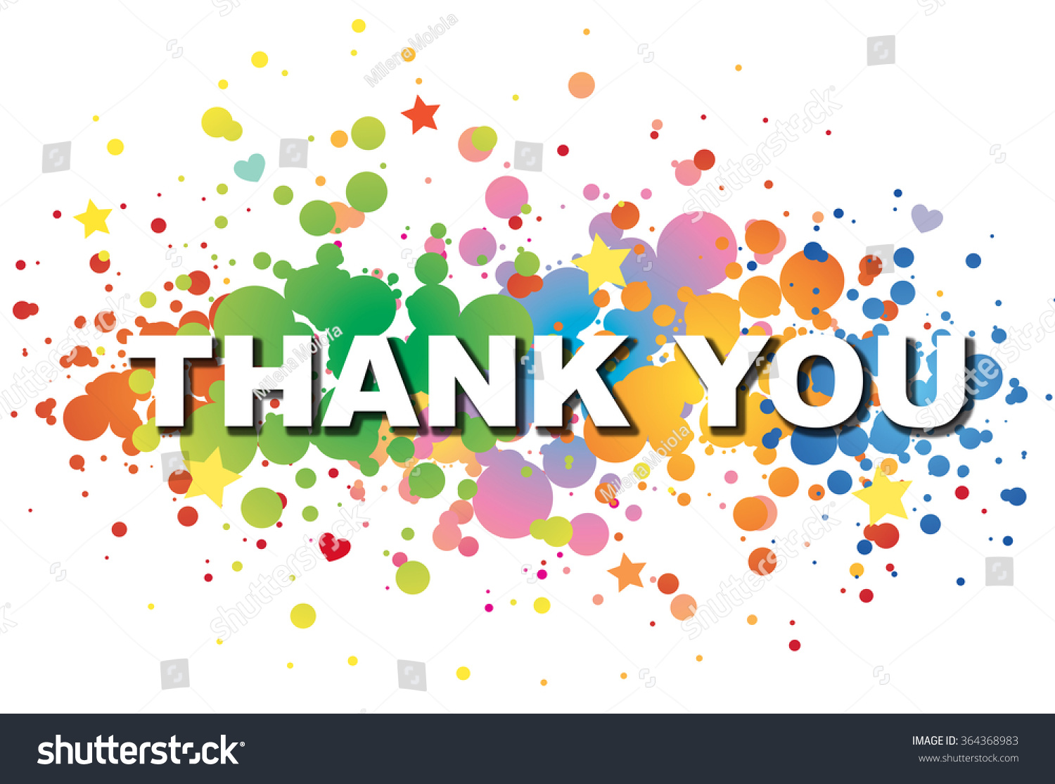 Thank You Word Colorful Background Stock Illustration 364368983