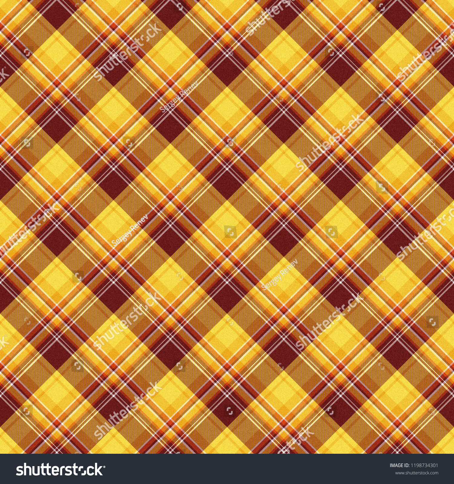 Download Thanksgiving Plaid Autumn Digital Paper Fall Stock Illustration 1198734301