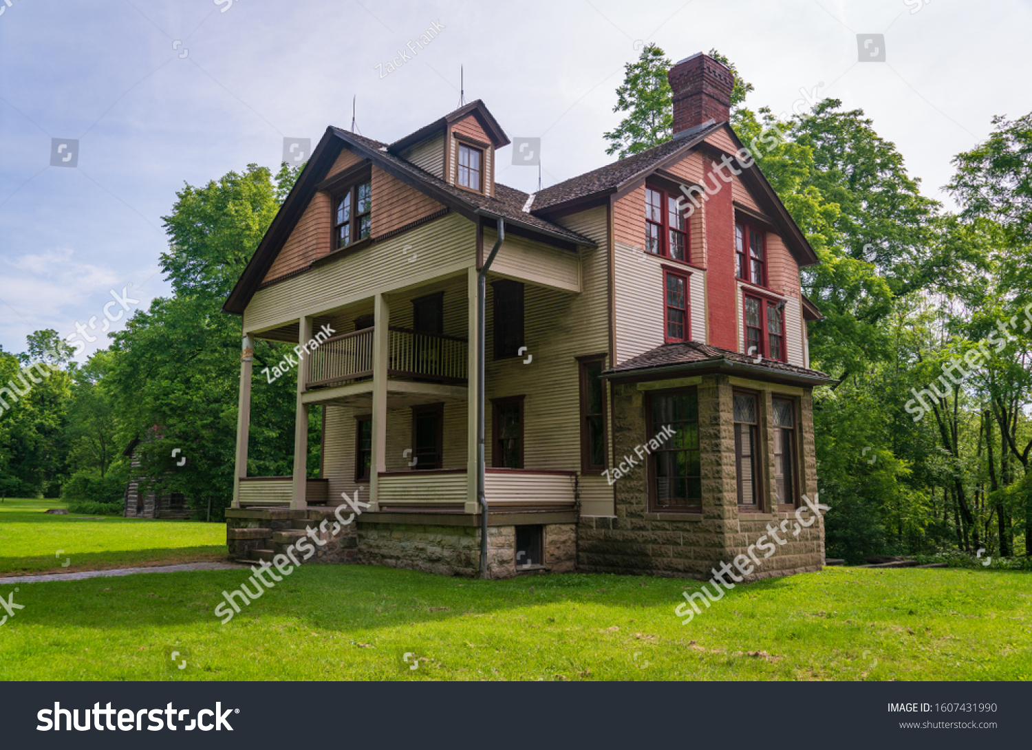 Bailly Homestead Log Cabins Indiana Dunes Stock Image Download Now