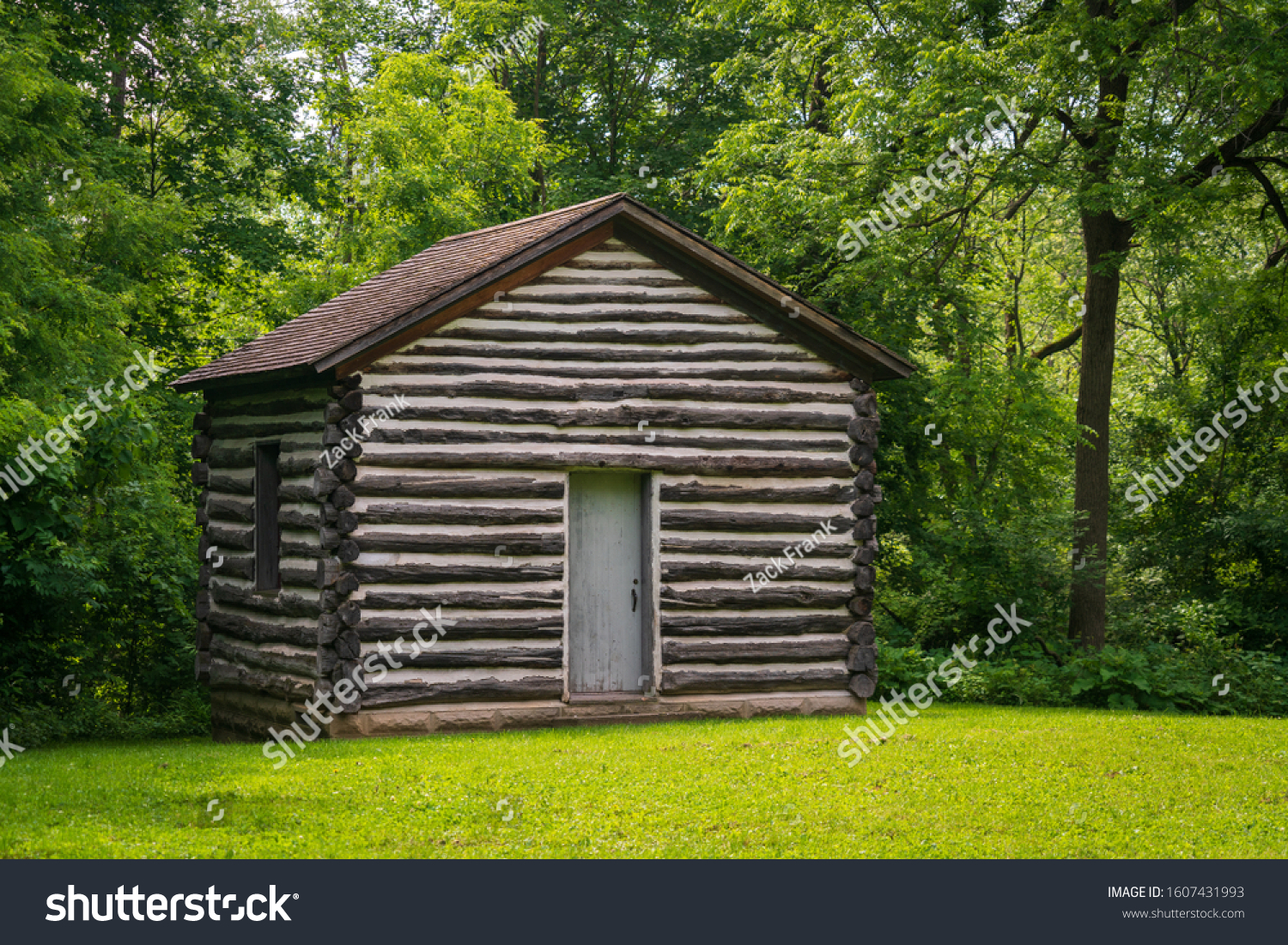 Bailly Homestead Log Cabins Indiana Dunes Royalty Free Stock Image