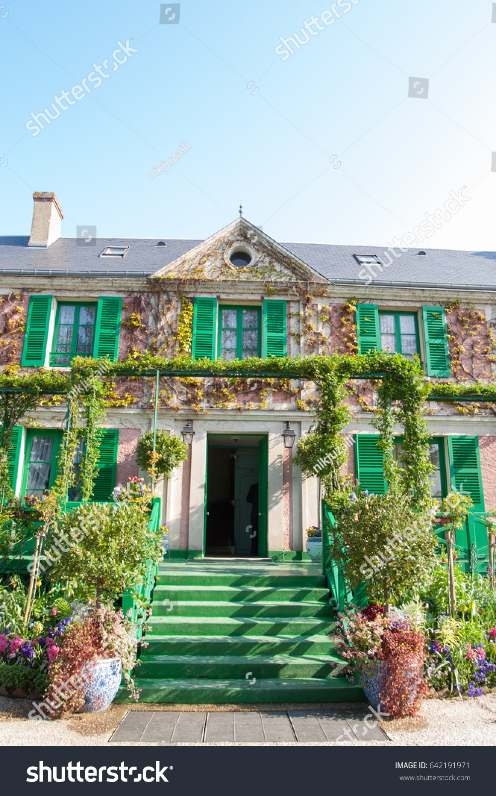 Beautiful Historical Claude Monet House Oscarclaude Stock Photo