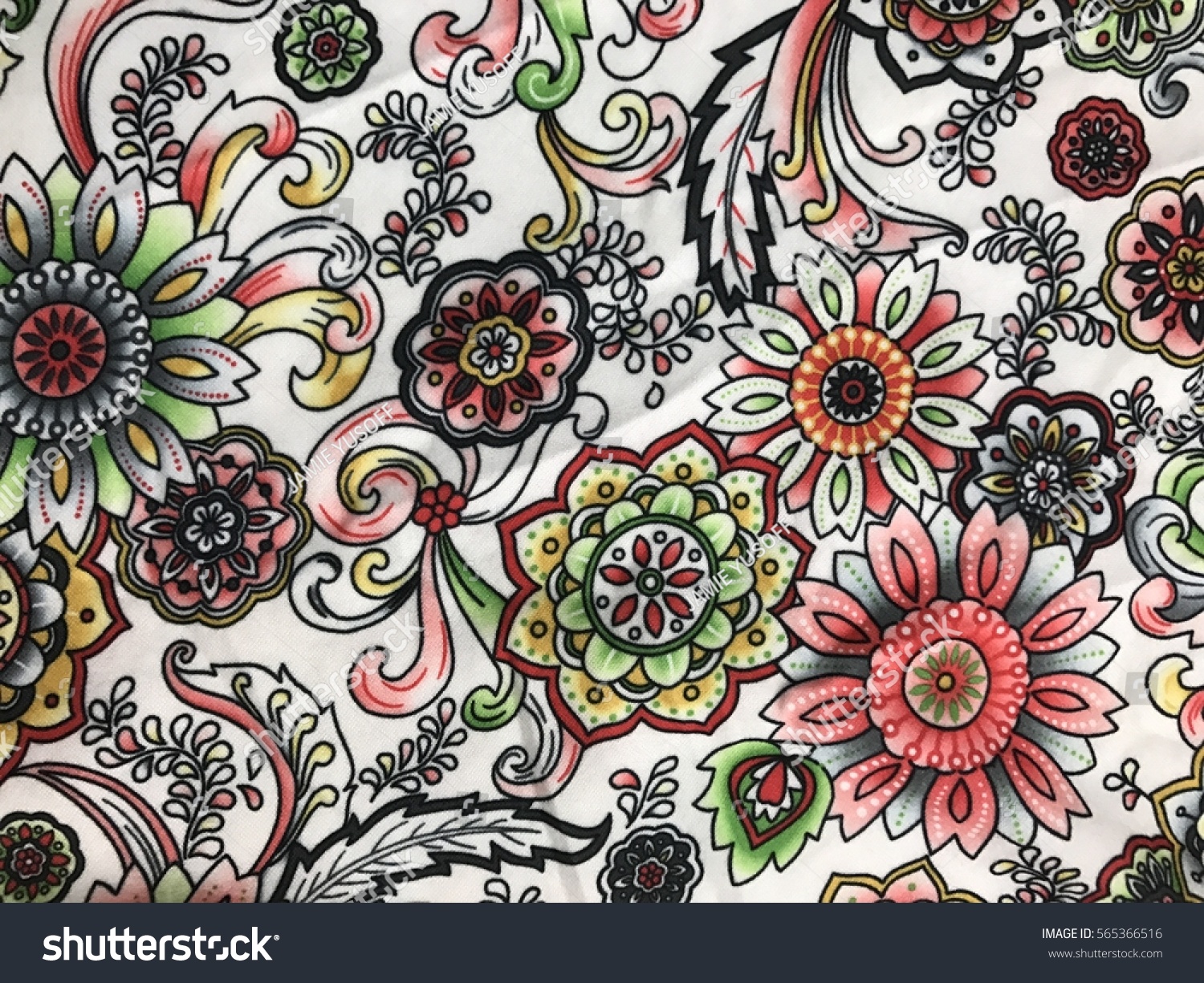 Beautiful Art Fabric Batik Pattern Stock Photo Edit Now 565366516