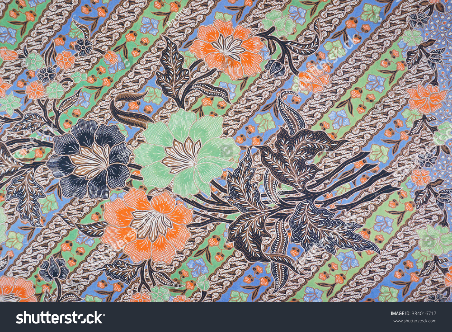 Beautiful Art Malaysian Indonesian Batik Pattern Stock Illustration 384016717 Shutterstock 