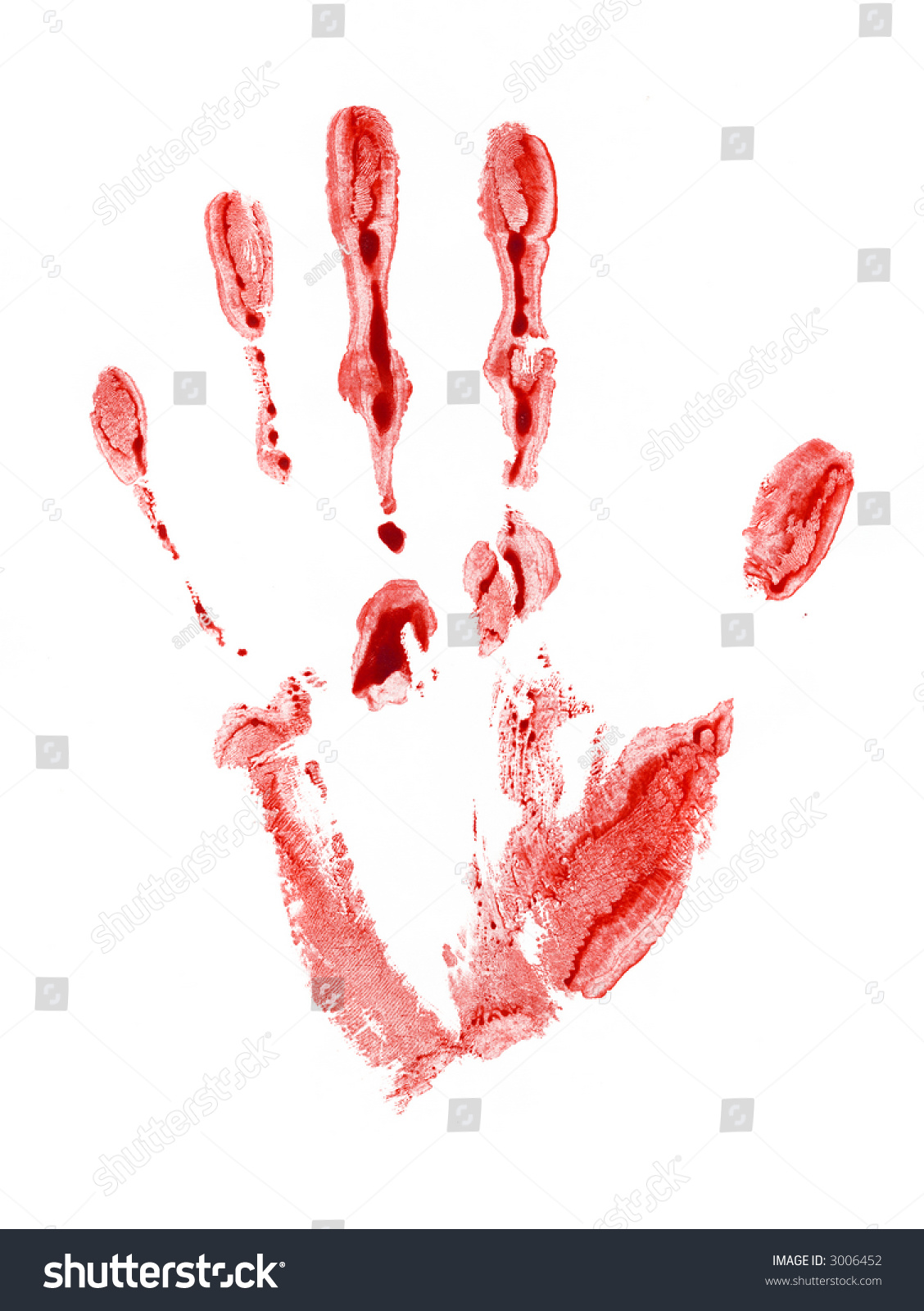 Bloody Print Left By Hand Person Stock Illustration 3006452 - Shutterstock