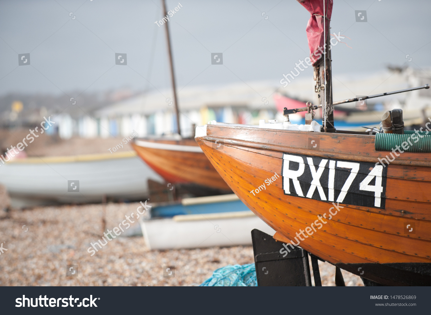 473 Boat Registration Images Stock Photos Vectors Shutterstock   Stock Photo The Boat Registration Rx Can Be Seen On A Land Based Fishing Fleet Boat Beach And Boats Blurred 1478526869 