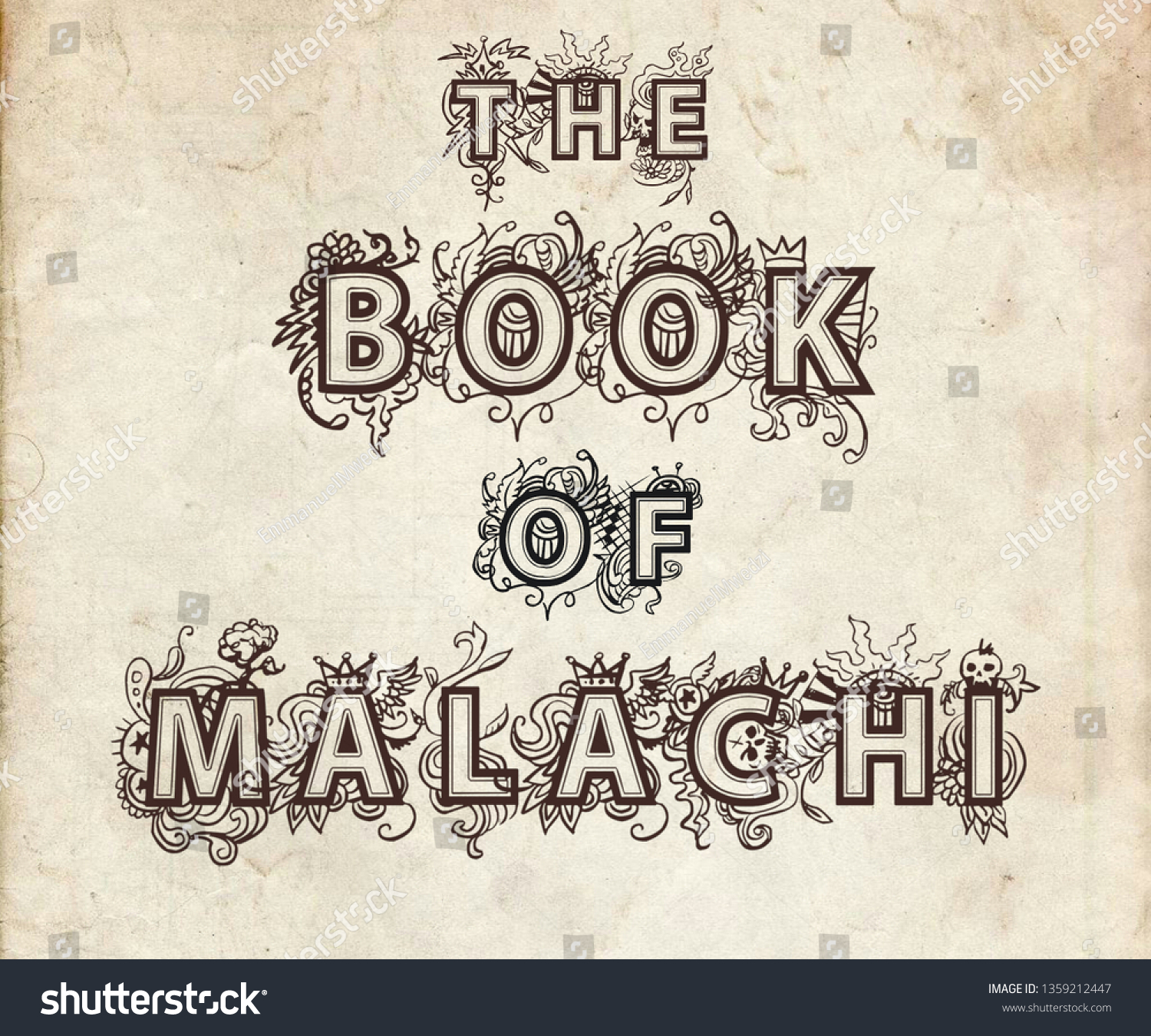 Book Malachi Book Bible Written By Stock Illustration 1359212447