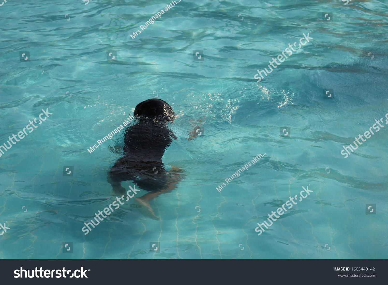 Boy Drowned Pool Because He Alone Stock Photo (Edit Now) 1603440142