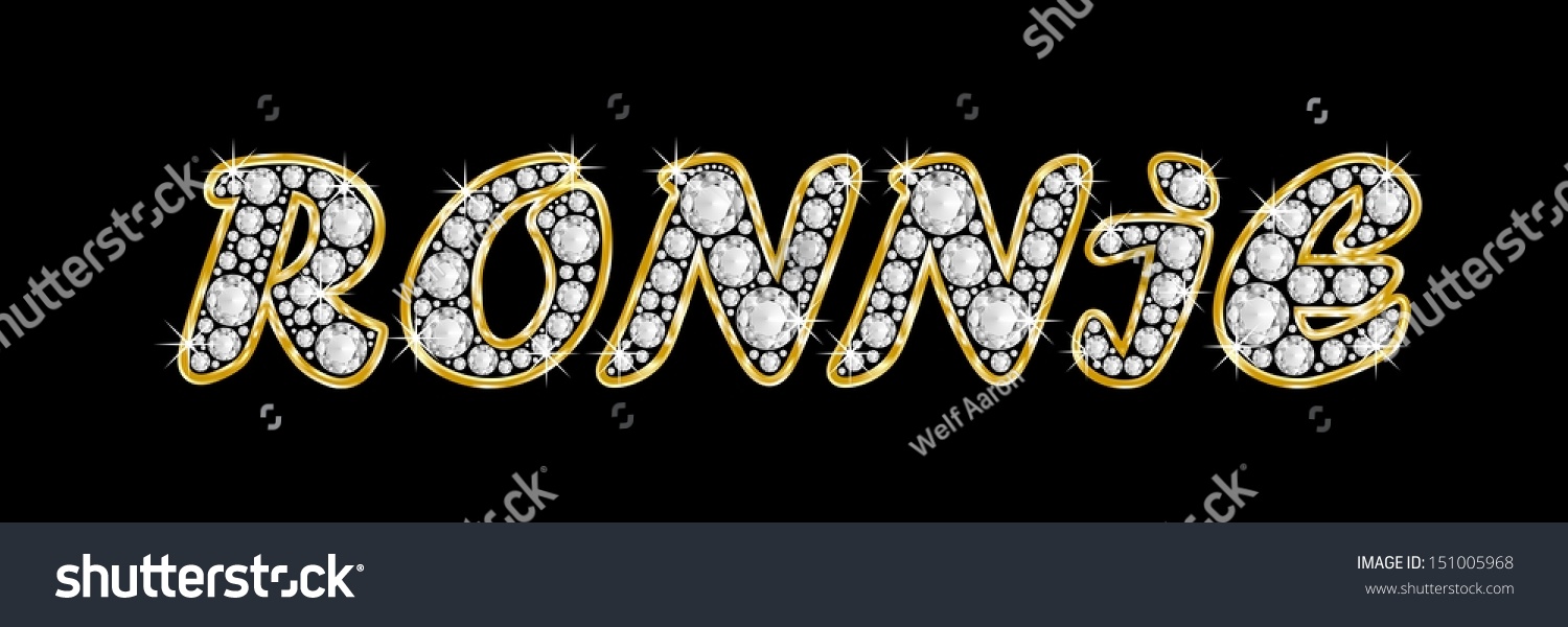 Boy Male Name Ronnie Made Shiny Stock Illustration 151005968