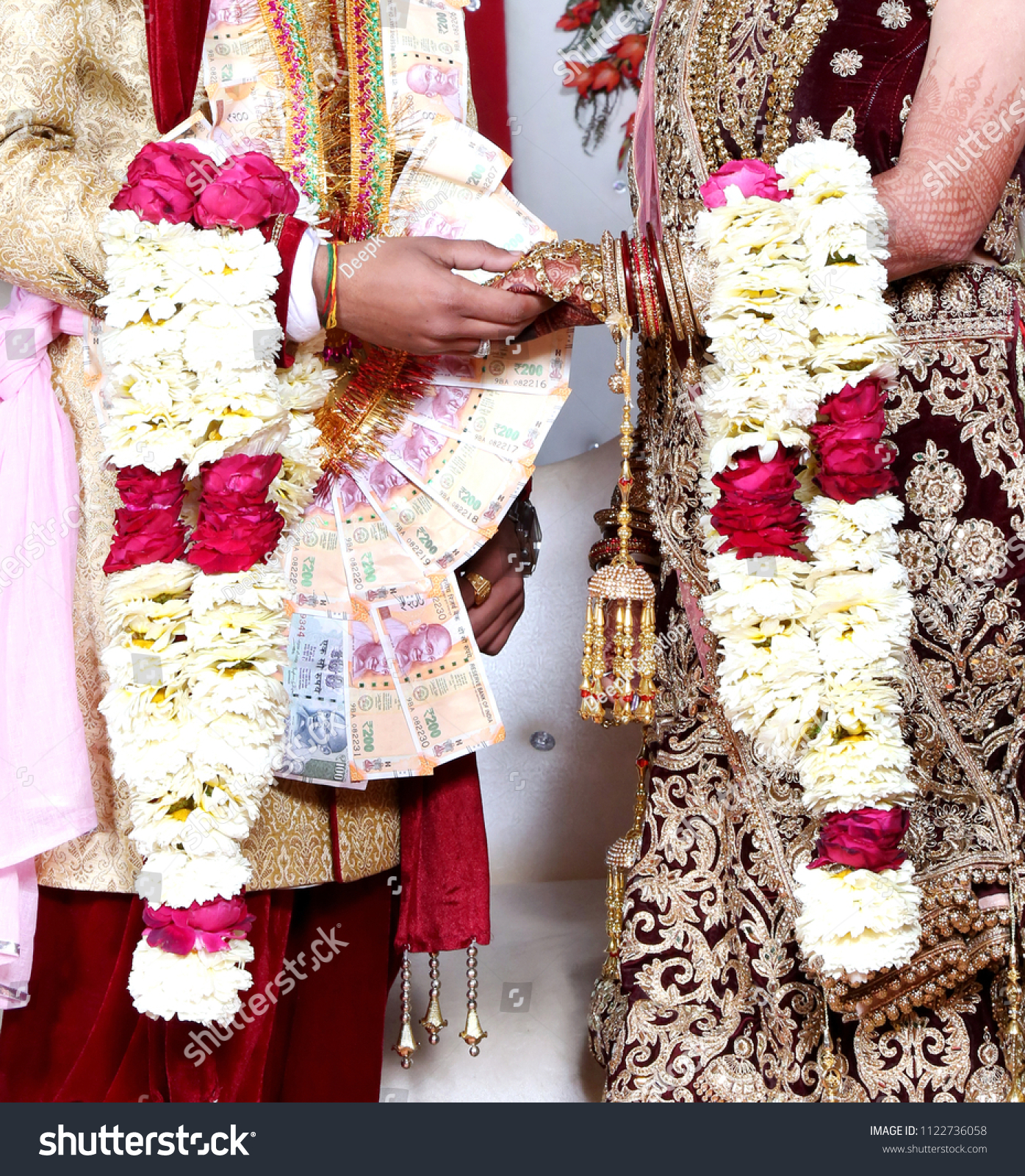 Bride Groom Indian Wedding Garlands Jaimala Stock Photo Edit Now