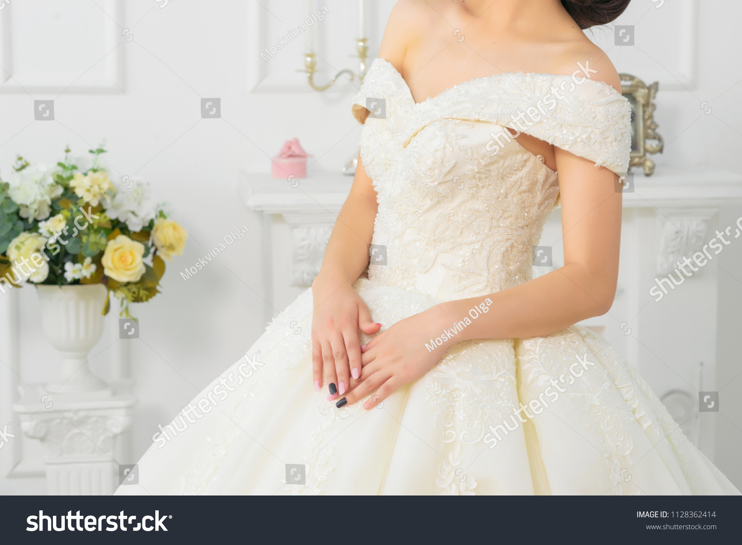 ivory color gown