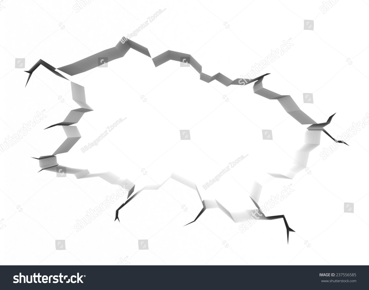 Broken Wall Stock Illustration 237556585 - Shutterstock