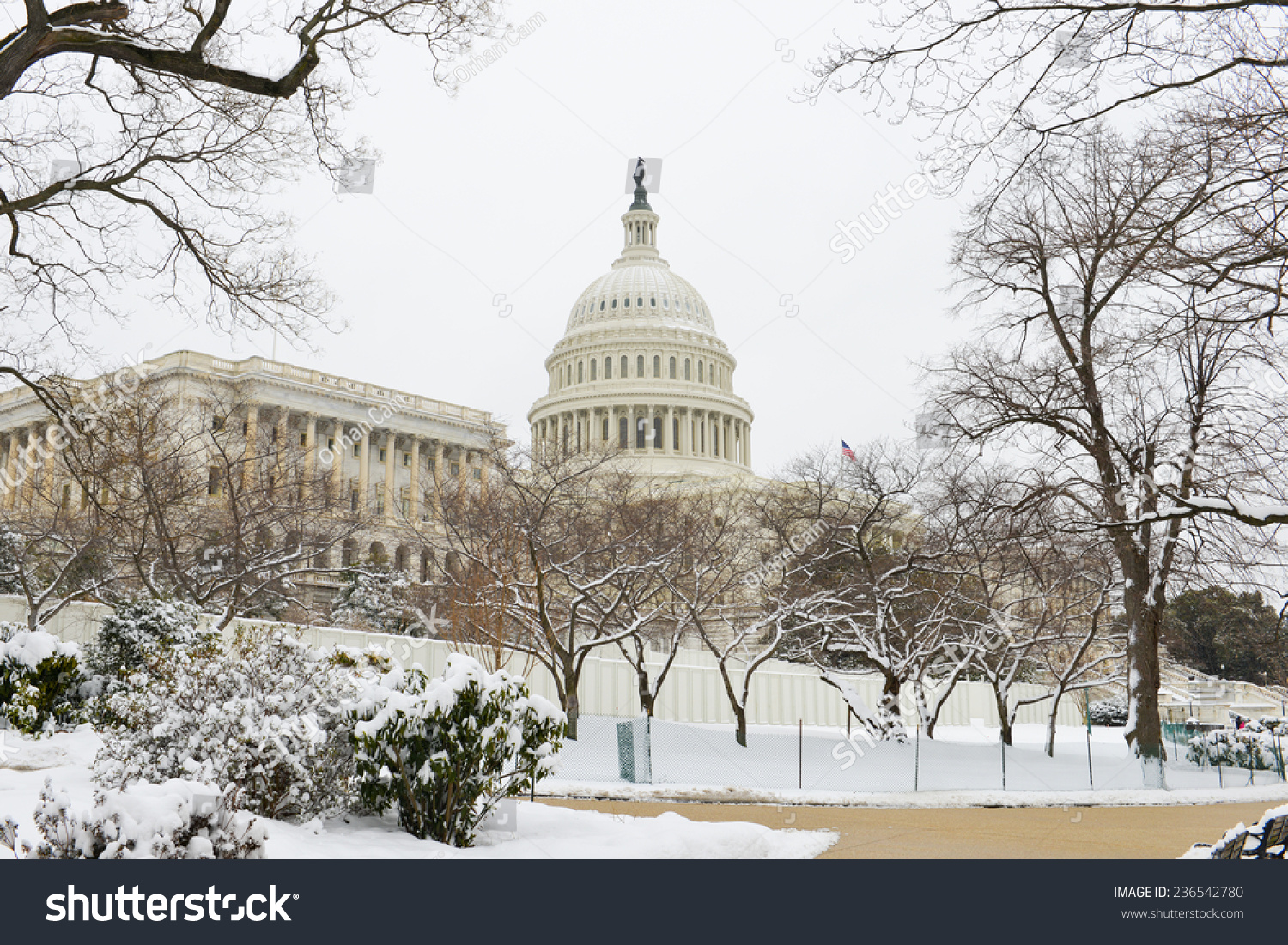 Capitol Snow Washington DC United States Stock Photo (Edit Now ...