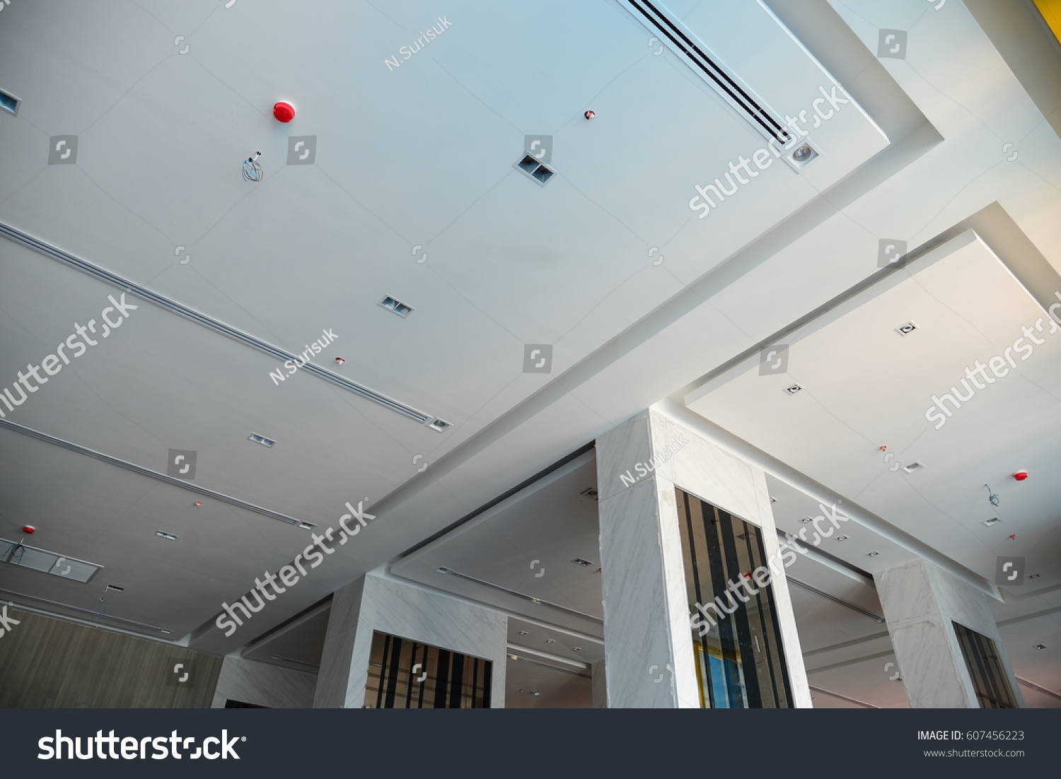 Ceiling Under Decorationgypsum Board Installed Smooth Buildings