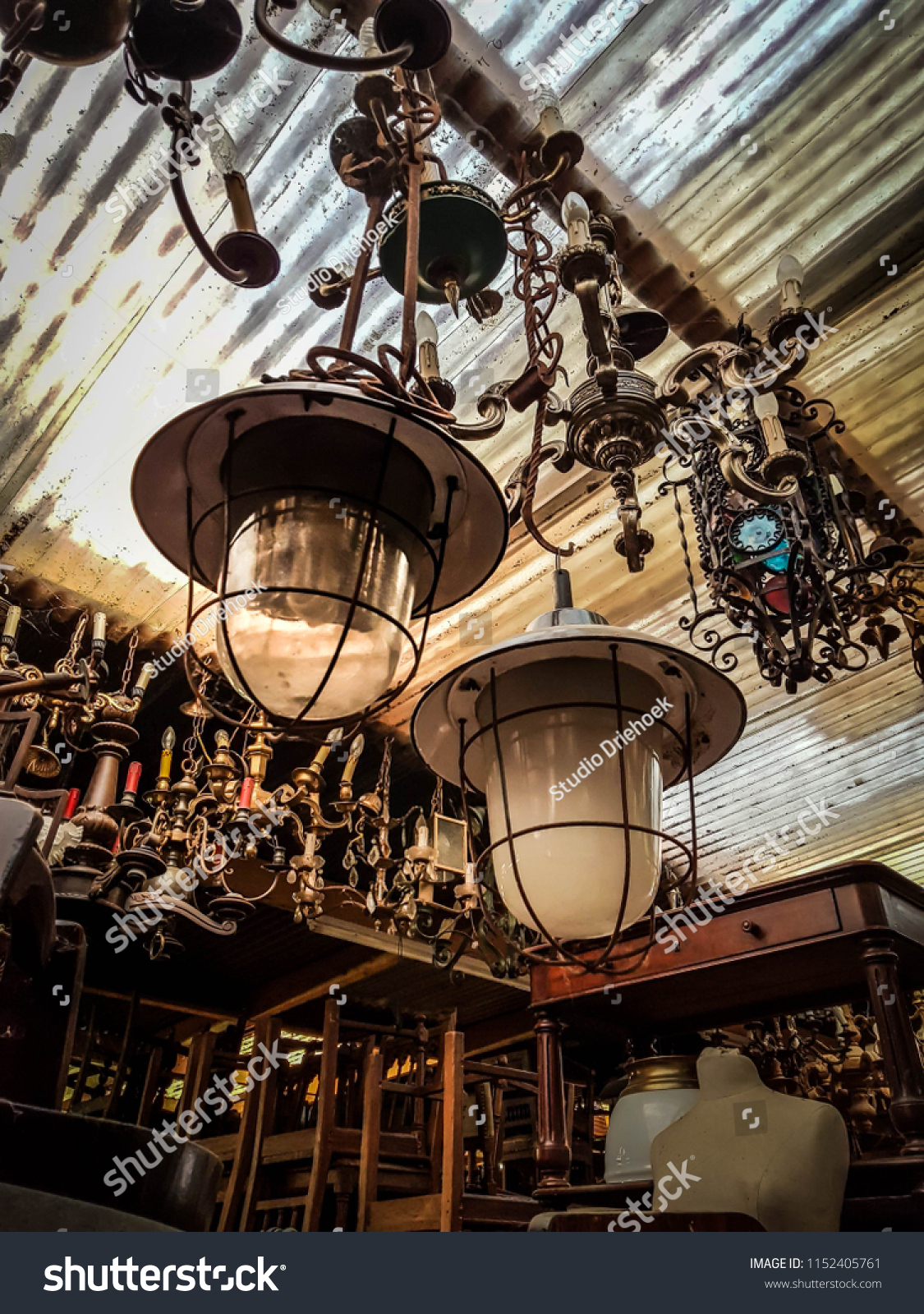 Ceiling Treasure Cove Filled Antiques Historic Stock Photo Edit