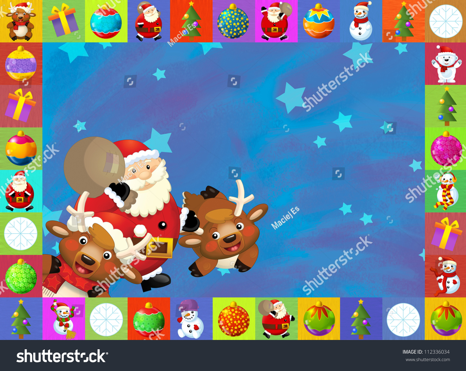 The christmas card with clear background illustration for the children