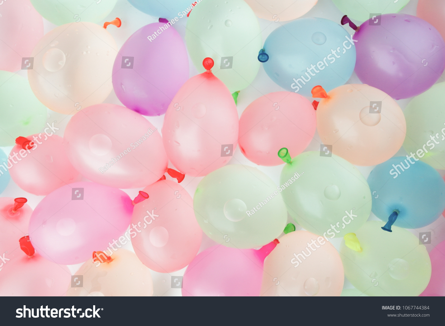 Colorful Water Balloonspastel Tone Stock Photo Edit Now 1067744384