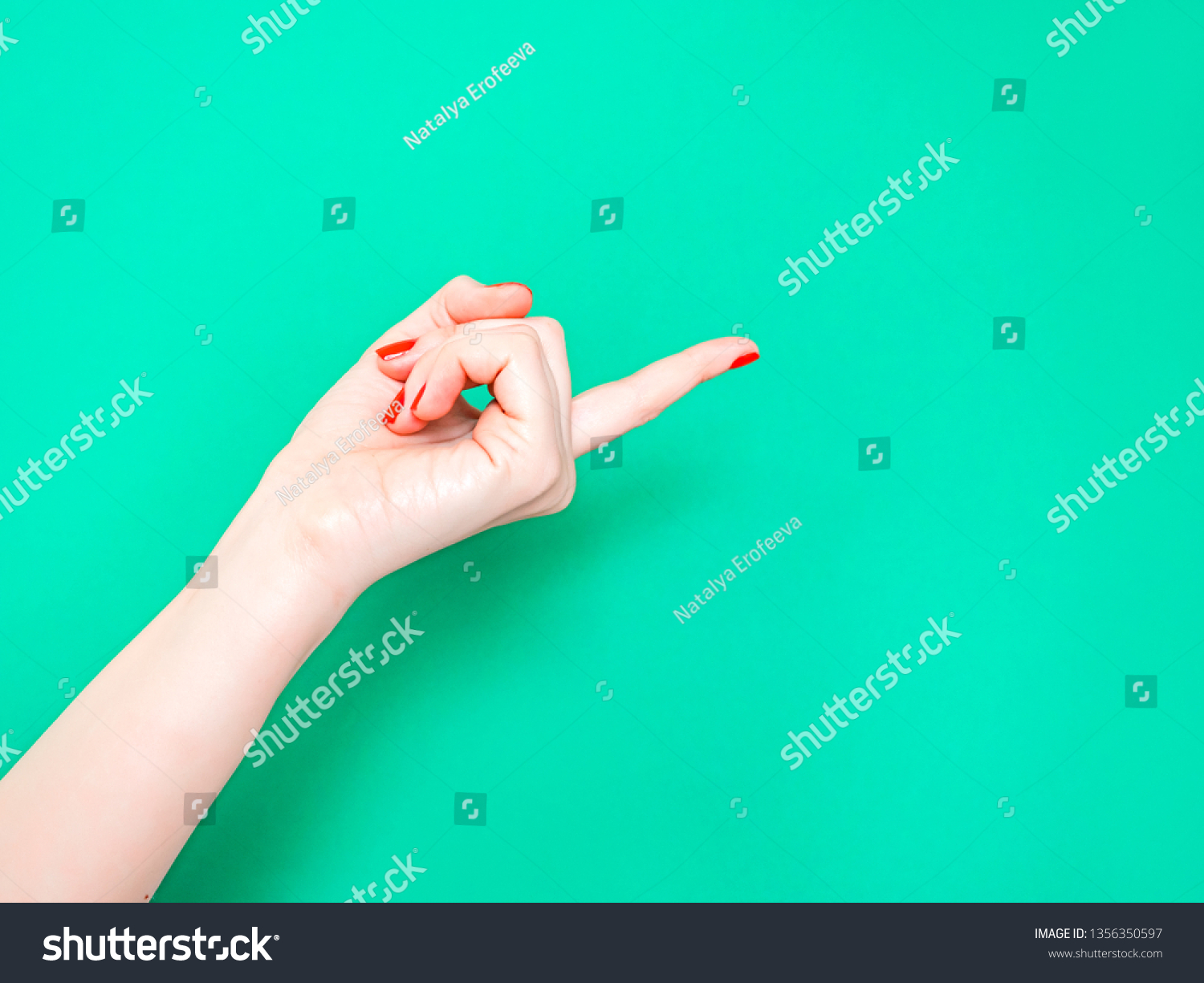 Come Hither Hand Sign Woman Hand Stock Photo 1356350597 | Shutterstock