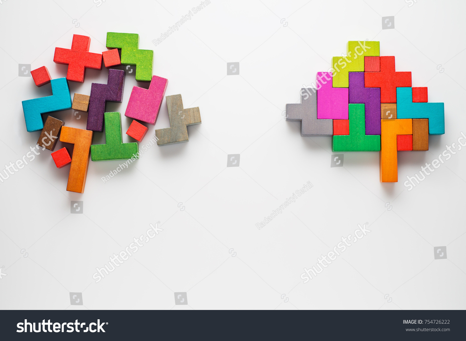 Concept Rational Irrational Thinking Colourful Shapes Stock Photo (Edit ...