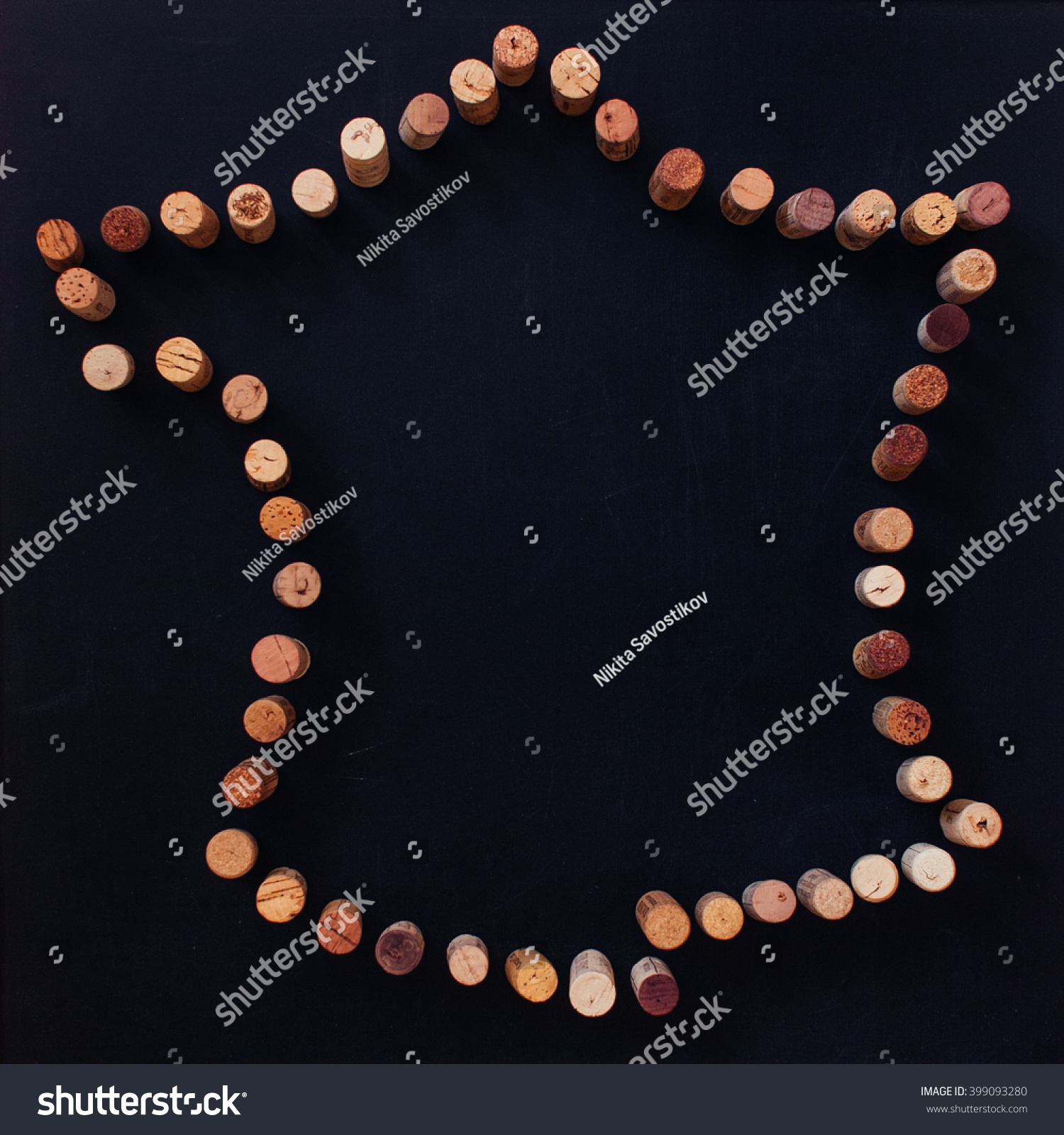 Contour Map France Made Wine Corks Abstract Stock Image 399093280