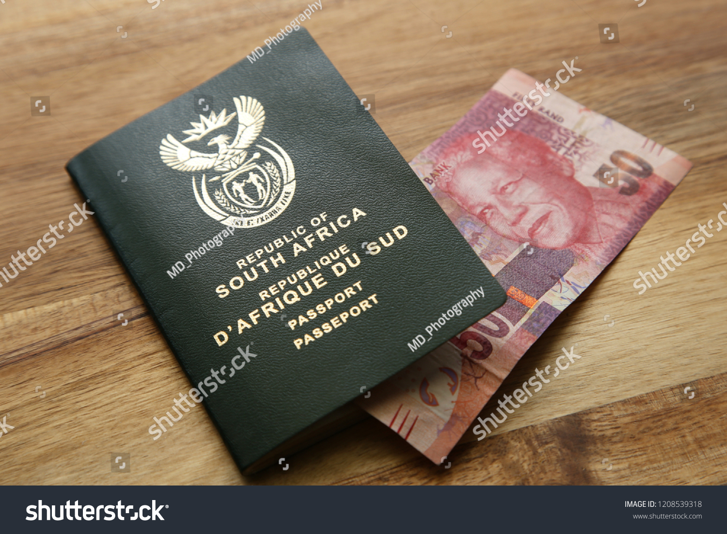 Cost South African Travel Passport Concept Stock Photo 1208539318