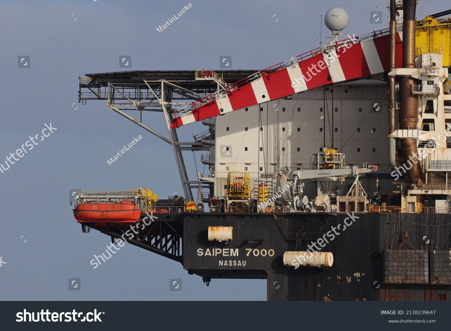 Crane Vessel Saipem 7000 Arrives Port Stock Photo 2138239647 | Shutterstock