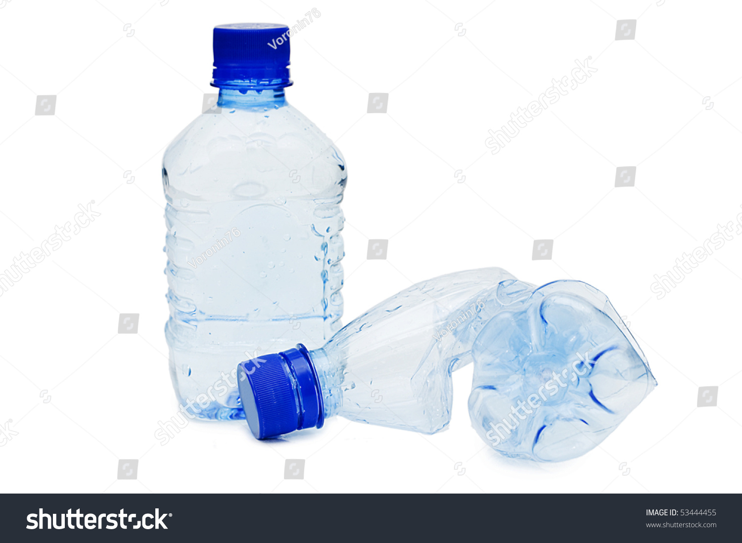 The Crumpled Plastic Bottle Isolated On White Stock Photo 53444455 ...