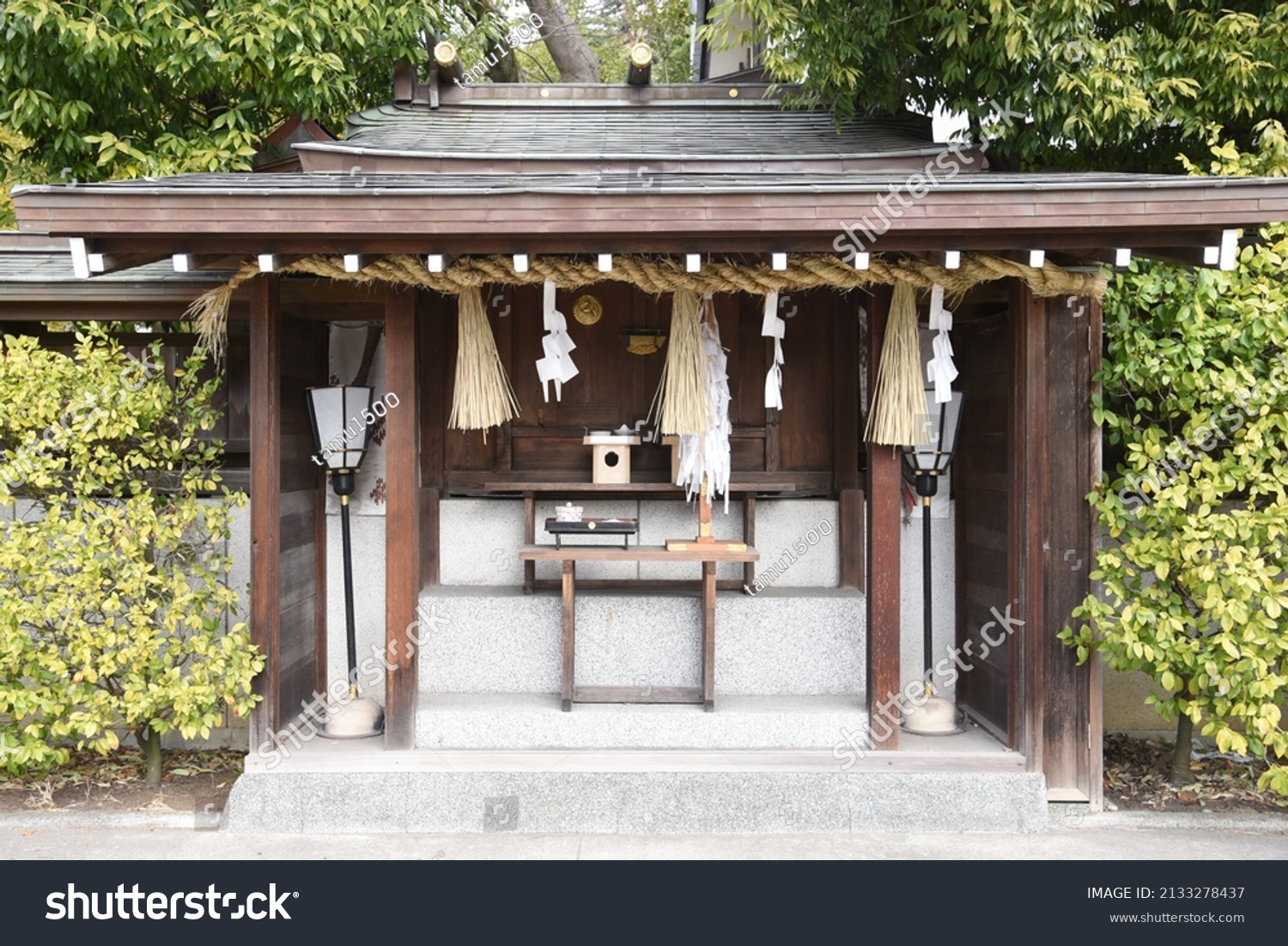 Culture Tradition Japanese Shrines Shimenawa Shimenawa Stock Photo ...