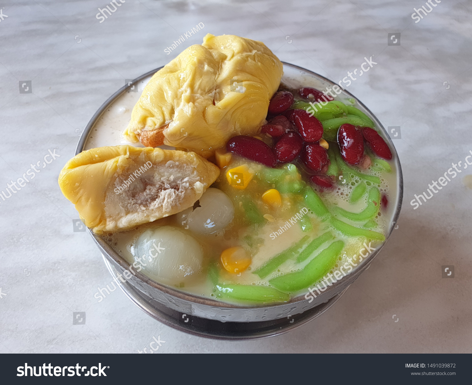 Delicious Musang King Durian Cendol Recipe Stock Photo Edit Now 1491039872