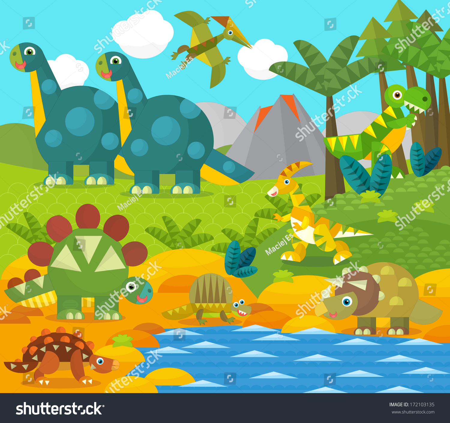 the dinosaur land