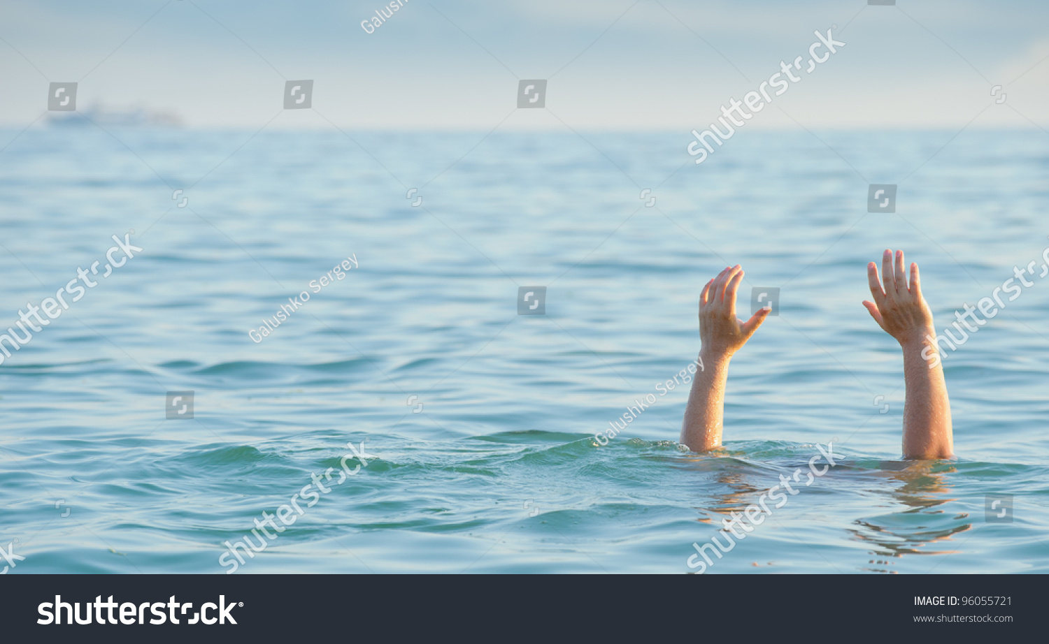 Drowning Man Man Water Asks About Stock Photo 96055721 - Shutterstock