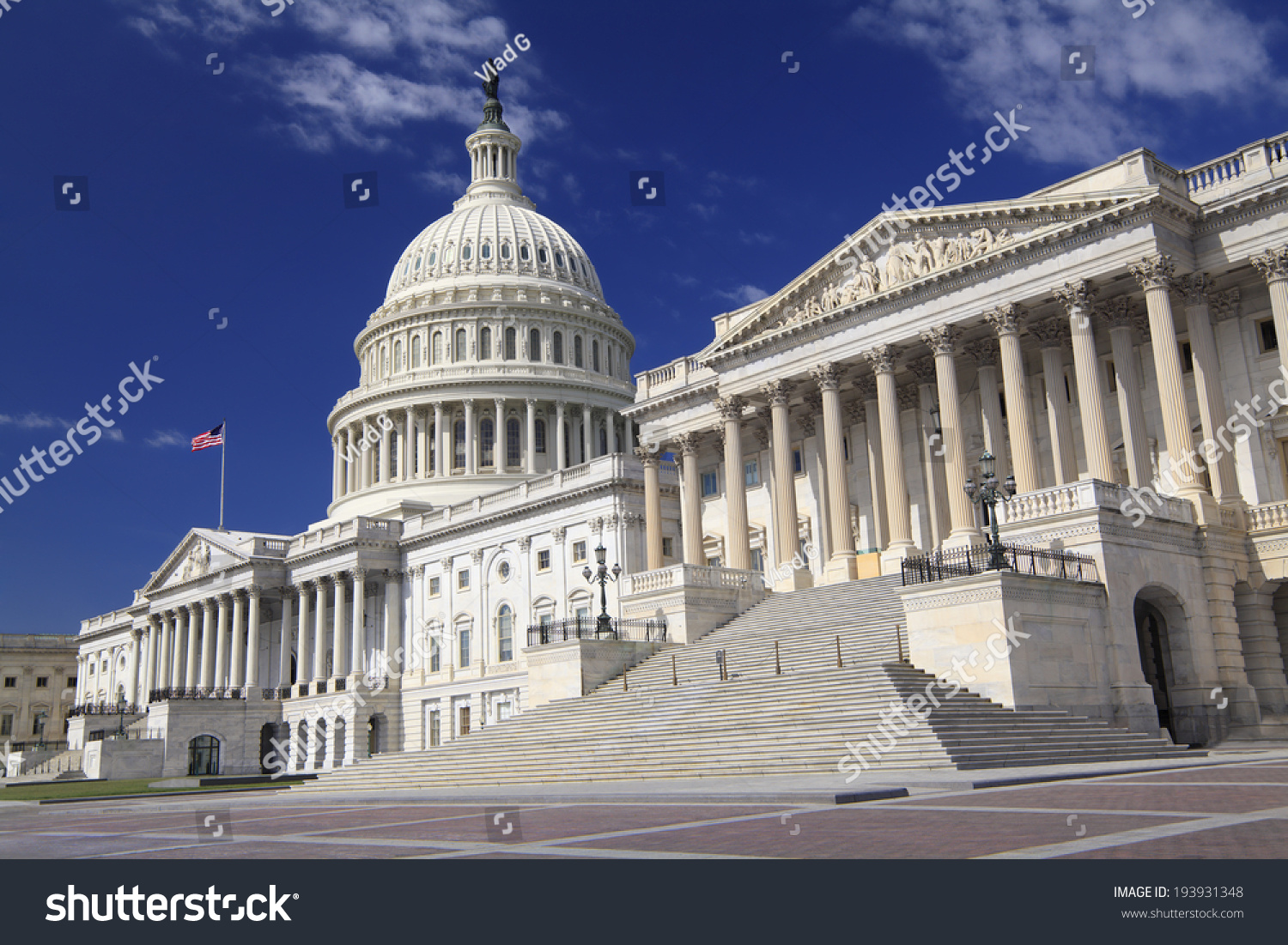 The Eastern Facade Of The Us Capitol Building, Washington Dc Stock ...