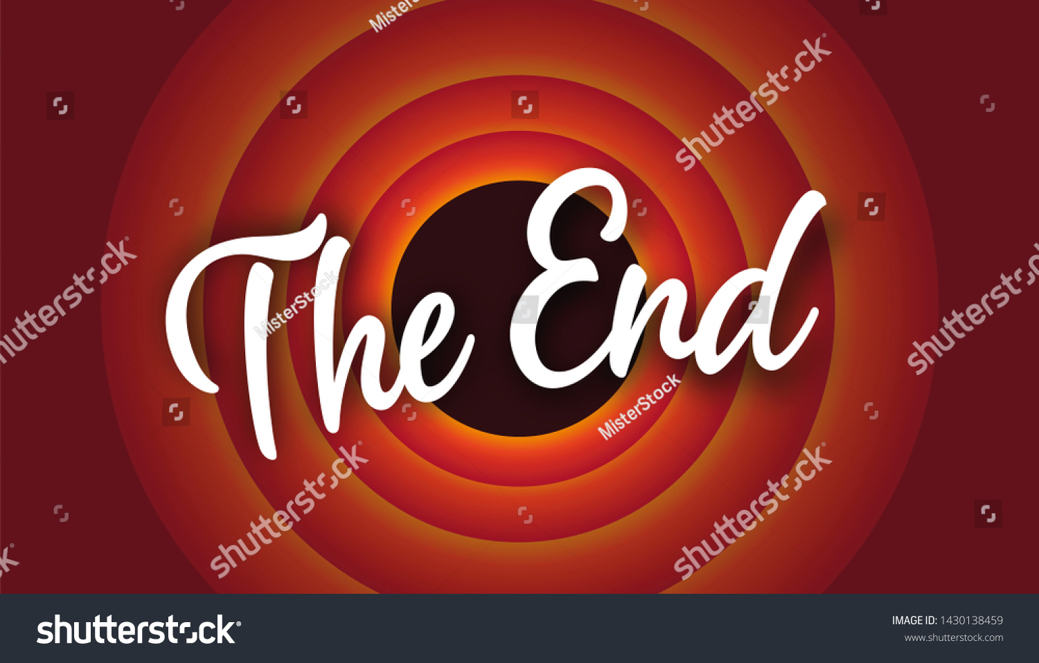 End On Famous Cartoon Background Stock Illustration 1430138459 ...