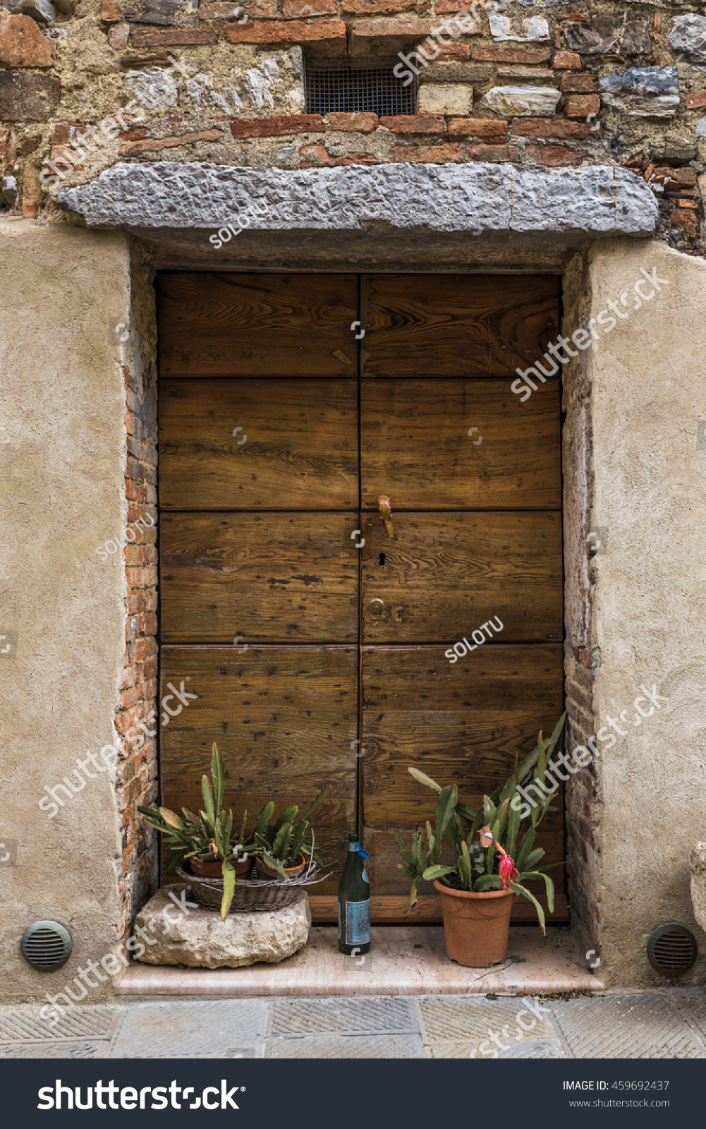 Entrance Wooden Door Old Italian House Stock Photo 459692437 Shutterstock