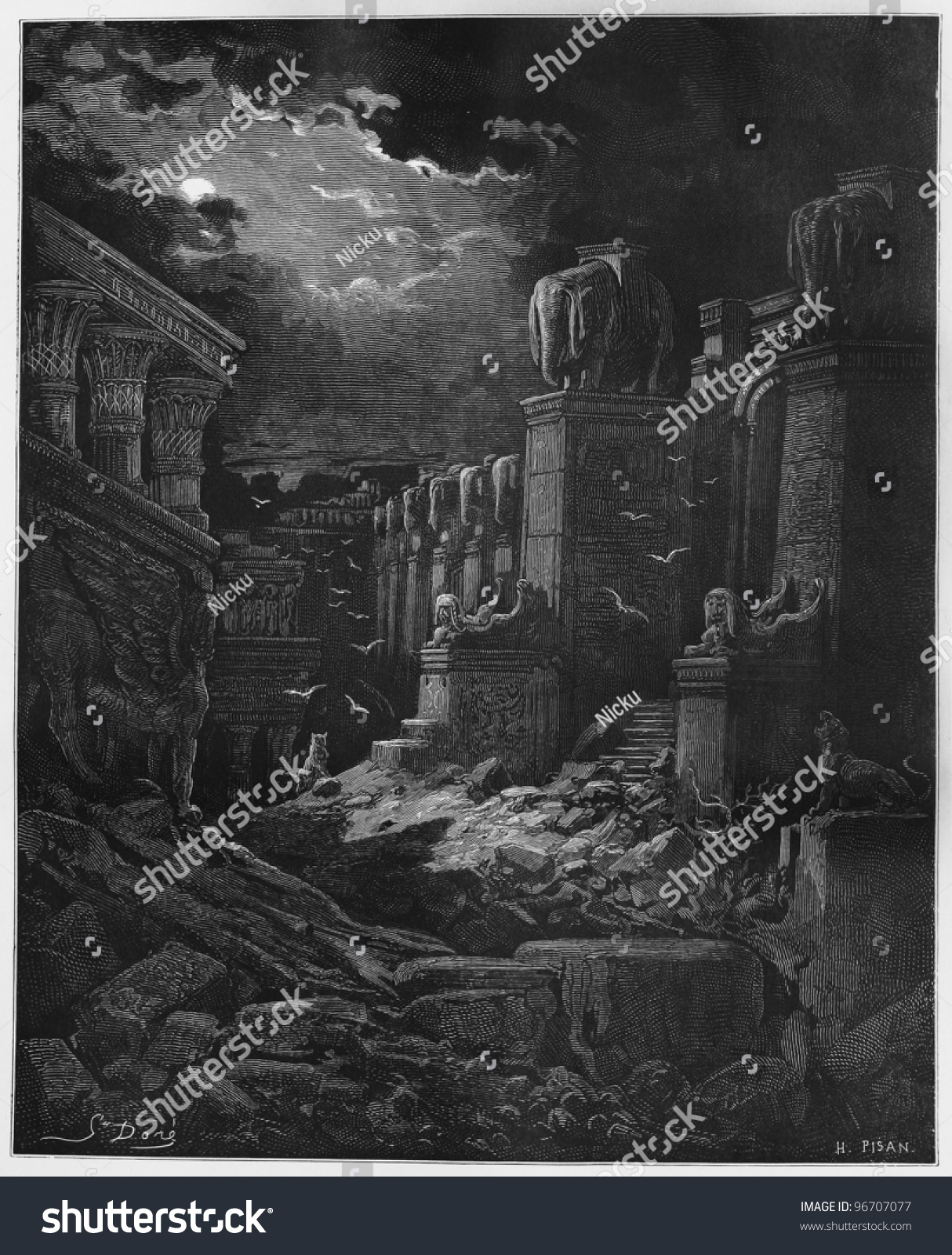 The Fall Of Babylon - Picture From The Holy Scriptures, Old And New ...