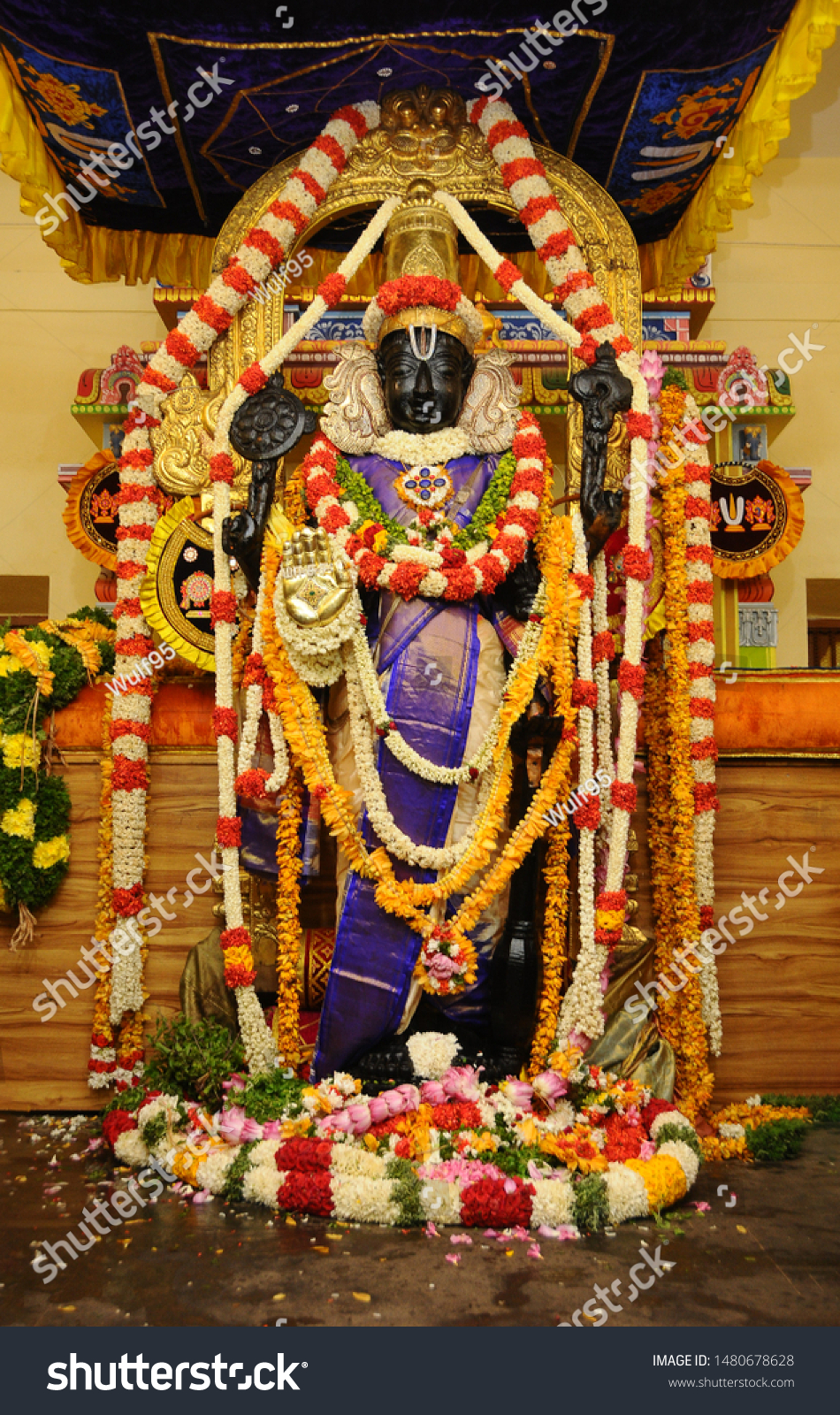 Famous Lord Vishnu Athi Varadhar Kanchipuram Royalty Free Stock