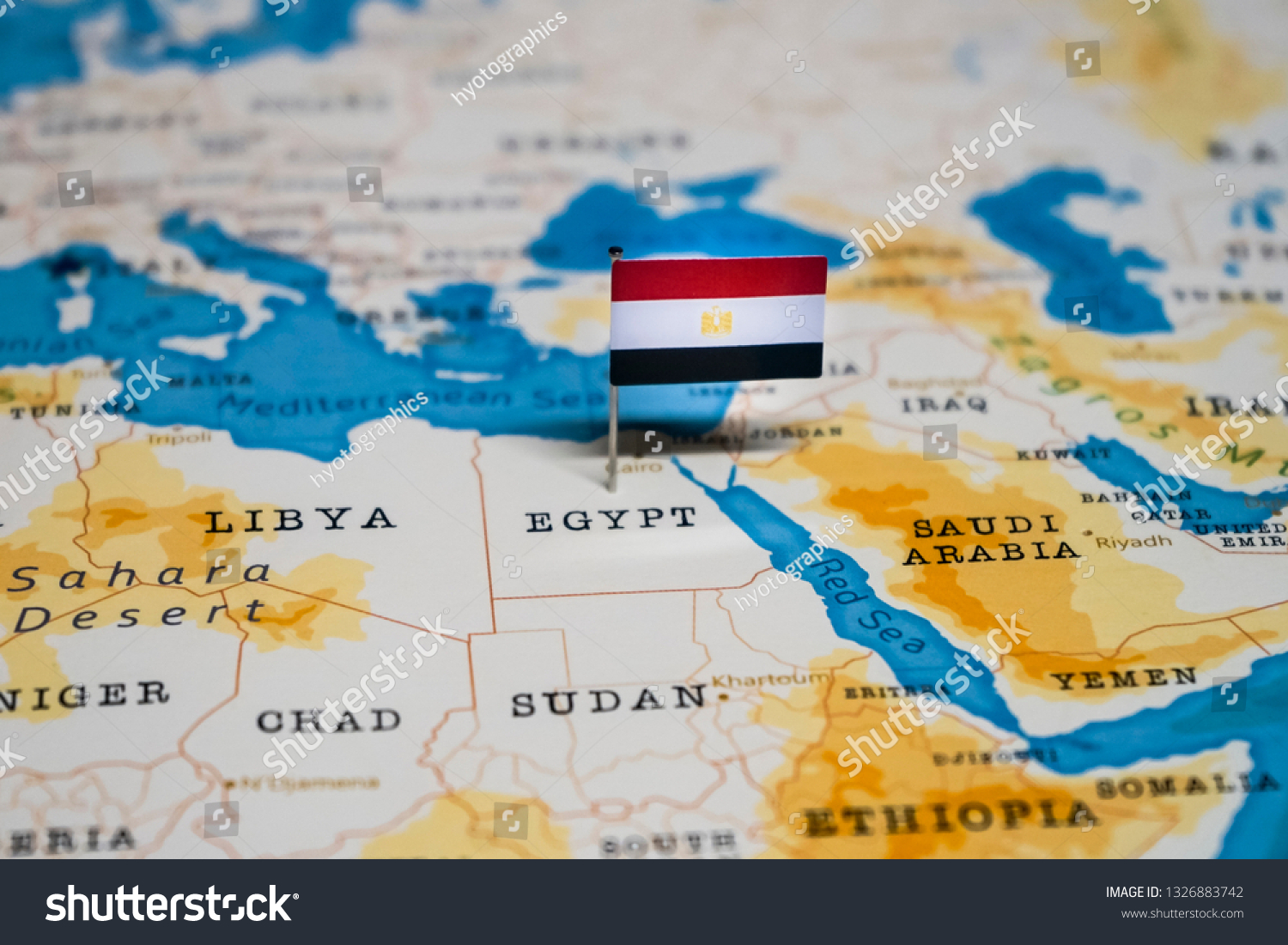 Egypt Located In World Map Flag Egypt World Map Stock Photo 1326883742 | Shutterstock