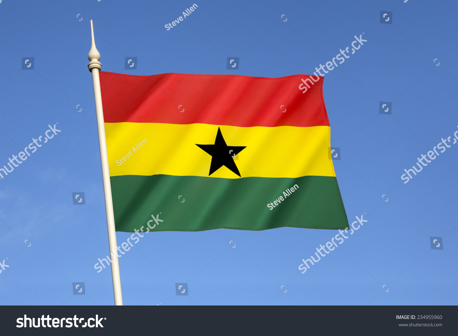 The Flag Of Ghana - Designed And Adopted In 1957 And Was Flown Until ...