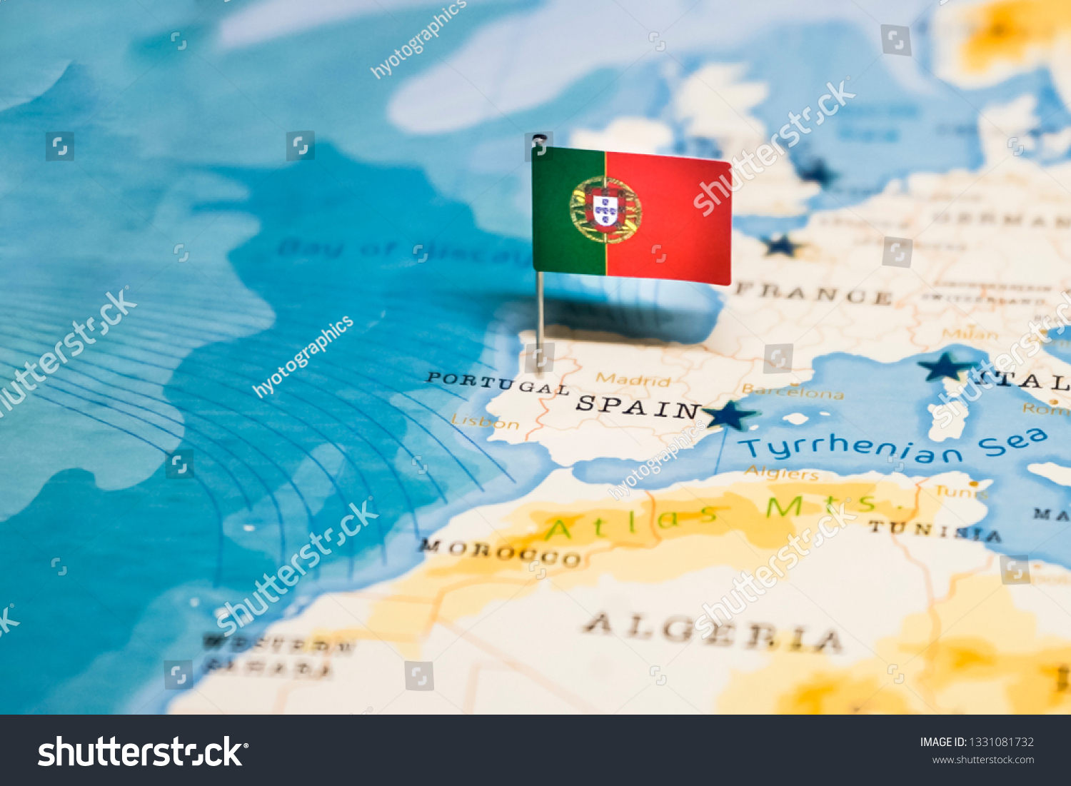 Flag Portugal World Map Stock Photo Edit Now 1331081732