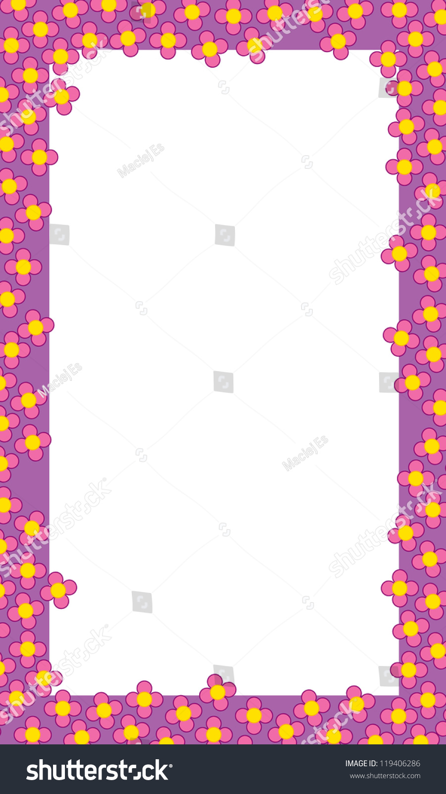 Flower Frame Illustration Children Stock Illustration 119406286 ...