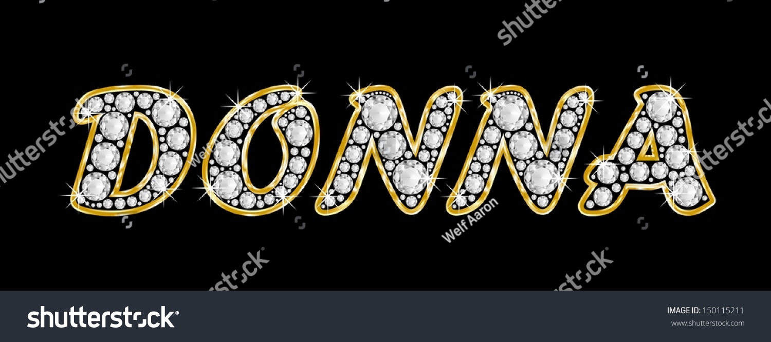 Girl Female Name Donna Made Shiny Stock Illustration 150115211 ...